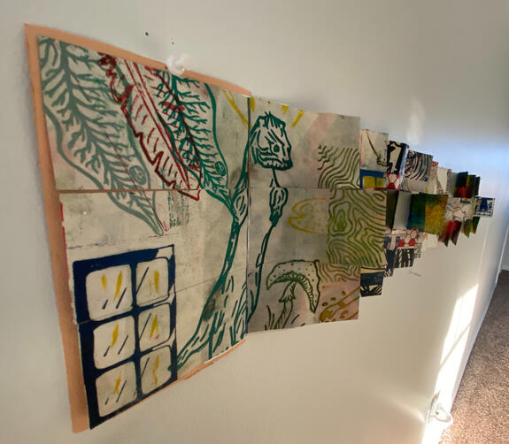 Laser Block Print Close Up